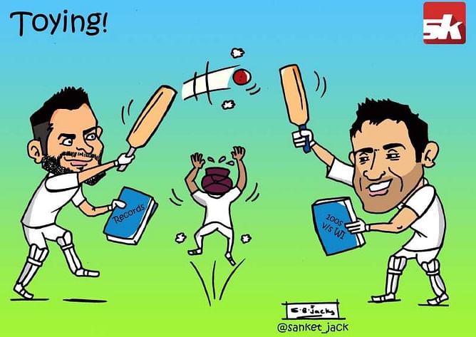 Comic: Virat Kohli and Ravichandran Ashwin toy with West Indies