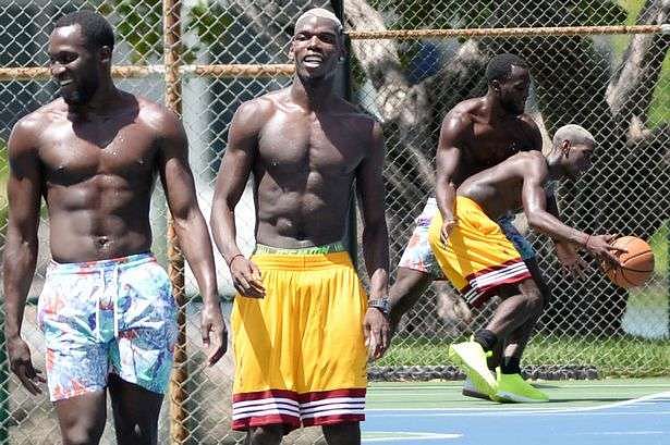 Paul Pogba and Romelu Lukaku seen playing Basketball together in Miami amid transfer speculations