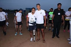 Shri Ramanlal Vora and Shri Gautam Shah flag off third leg of The Great India Run