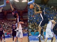 Vince Carter dunk 2000 Olympics USA France Frederic Weis