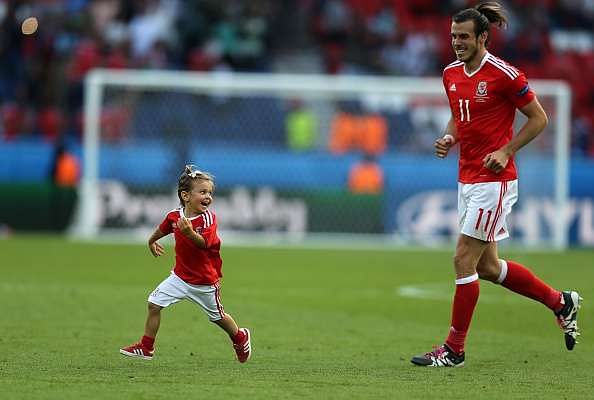 Wales charged pitch celebrations kids Gareth Bale daughter Euro 2016