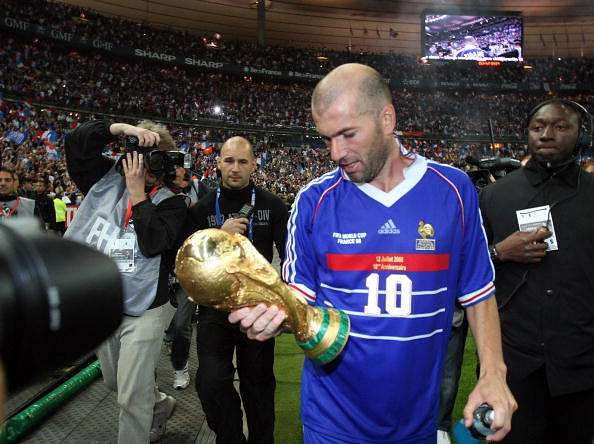 FRANCE 1998 WORLD CUP FINAL ZIDANE #10 JERSEY