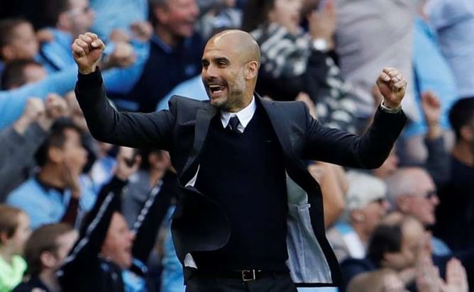 We were a little lucky, says Guardiola after City win