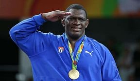 Greco-Roman wrestling: Cuba's Lopez wins third gold, tying mark of Russian legend