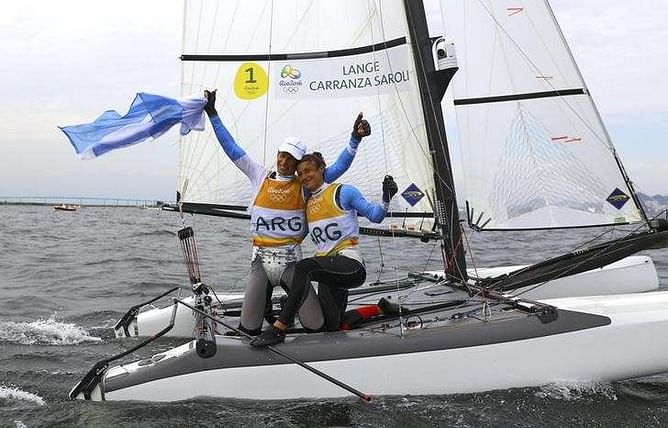 Sailing: Argentina's Lange and Saroli win Nacra catamaran gold