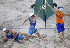 Beach volleyball: 'Mammoth' helps power Brazil into final