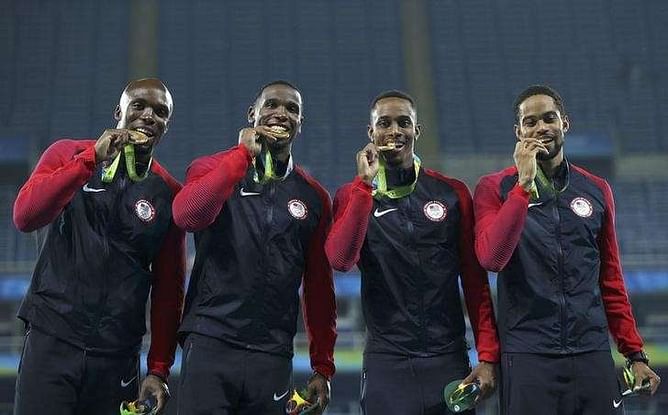 Athletics - United States reclaim men's 4x400m title