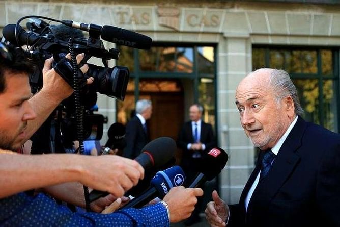 Blatter appears at CAS for appeal against ban