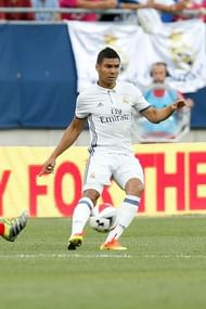 COLUMBUS, OH - JULY 27: Casemiro #14 of Real Madrid C.F. controls the ball during the game against Paris Saint-Germain F.C. on July 27, 2016 at Ohio Stadium in Columbus, Ohio. (Photo by Kirk Irwin/Getty Images)