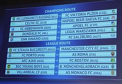Manchester City drawn against Steaua Bucharest as Champions League Playoff draw announced