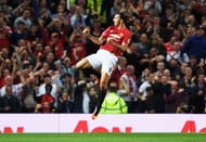 MANCHESTER, ENGLAND - AUGUST 19: Zlatan Ibrahimovic of Manchester United celebrates scoring the opening goal during the Premier League match between Manchester United and Southampton at Old Trafford on August 19, 2016 in Manchester, England. (Photo by Michael Regan/Getty Images)