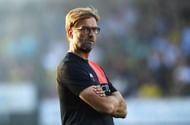 BURTON UPON TRENT, ENGLAND - AUGUST 23: Jurgen Klopp, Manager of Liverpool looks on prior to the EFL Cup second round match between Burton Albion and Liverpool at Pirelli Stadium on August 23, 2016 in Burton upon Trent, England. (Photo by Gareth Copley/Getty Images)