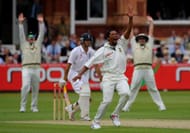 LONDON - JULY 10: England batsman Alastair Cook looks on as South African bowler Makhaya Ntini appeals in vain during day one of the First Test match between England and South Africa at Lords on July 10, 2008 in London, England. (Photo by Stu Forster/Getty Images)