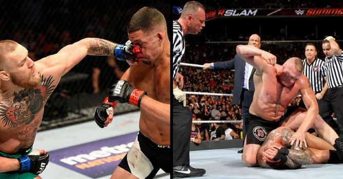 Conor McGregor, Brock Lesnar and the fine line between MMA and pro-wrestling