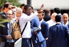 Paul Pogba appears to tell a fan that he is staying at Juventus
