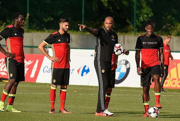 Thierry Henry becomes an instant hit with Belgium national team stars in first training session