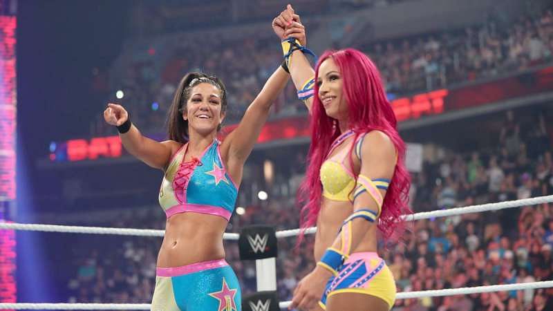 Bayley and Sasha Banks