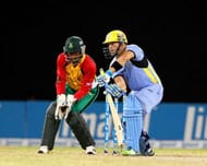 PROVIDENCE, GUYANA - AUGUST 04: Zouks South African overseas player Herschelle Gibbs in action during the Seventh Match of the Cricket Caribbean Premier League between Guyana Amazon Warriors v St. Lucia Zouks at Providence Stadium on August 4, 2013 in Providence, Guyana. (Photo by Ashley Allen/Getty Images Latin America for CPL)