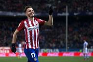 MADRID, SPAIN - MARCH 01: Saul Niguez of Atletico de Madrid celebrates scoring their second goal during the La Liga match between Club Atletico de Madrid and Real Sociedad de Futbol at Vicente Calderon Stadium on March 1, 2016 in Madrid, Spain. (Photo by Gonzalo Arroyo Moreno/Getty Images)