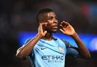 MANCHESTER, ENGLAND - AUGUST 24: Kelechi Iheanacho of Manchester City reacts during the UEFA Champions League Play-off Second Leg match between Manchester City and Steaua Bucharest at Etihad Stadium on August 24, 2016 in Manchester, England. (Photo by Michael Regan/Getty Images)