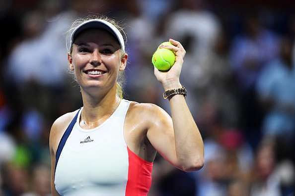 NEW YORK, NY - SEPTEMBER 06:  Caroline Wozniacki of Denmark celebrates defeating Anastasija Sevastova of Lativa during their Women's Singles Quarterfinals match on Day Nine of the 2016 US Open at the USTA Billie Jean King National Tennis Center on September 6, 2016 in the Flushing neighborhood of the Queens borough of New York City.  (Photo by Alex Goodlett/Getty Images)