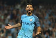 MANCHESTER, ENGLAND - SEPTEMBER 14: Sergio Aguero of Manchester City celebrates scoring his third during the UEFA Champions League match between Manchester City FC and VfL Borussia Moenchengladbach at Etihad Stadium on September 14, 2016 in Manchester, England. (Photo by Richard Heathcote/Getty Images)