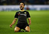 LEICESTER, ENGLAND - SEPTEMBER 20: Cesc Fabregas of Chelsea celebrates scoring his sides fourth goal during the EFL Cup Third Round match between Leicester City and Chelsea at The King Power Stadium on September 20, 2016 in Leicester, England. (Photo by Julian Finney/Getty Images)