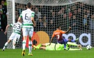 GLASGOW, SCOTLAND - SEPTEMBER 28: Raheem Sterling of Manchester City scores his team's second goal during the UEFA Champions League group C match between Celtic FC and Manchester City FC at Celtic Park on September 28, 2016 in Glasgow, Scotland. (Photo by Mark Runnacles/Getty Images)