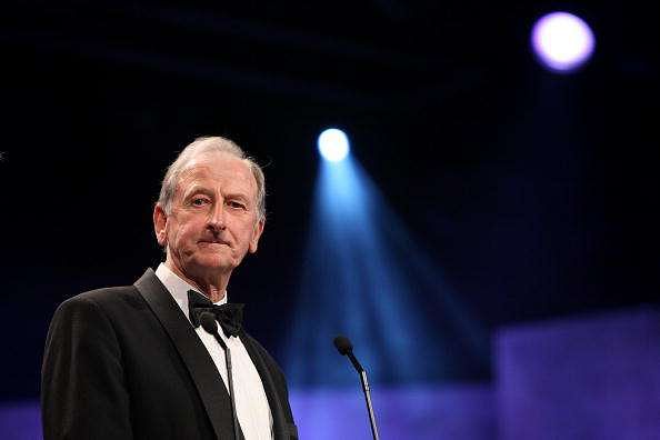 MELBOURNE, AUSTRALIA - FEBRUARY 15:  Bill Lawry speaks after being inducted into Hall of Fame during the 2010 Allan Border Medal at Crown Casino on February 15, 2010 in Melbourne, Australia.  (Photo by Robert Prezioso/Getty Images)