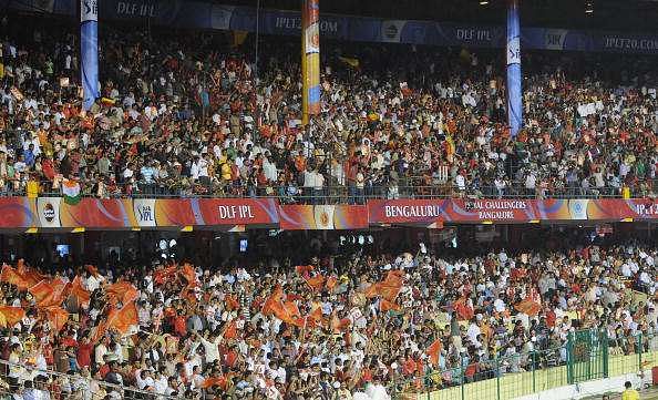 The Chinnaswamy Stadium boasts of a highly sporting crowd