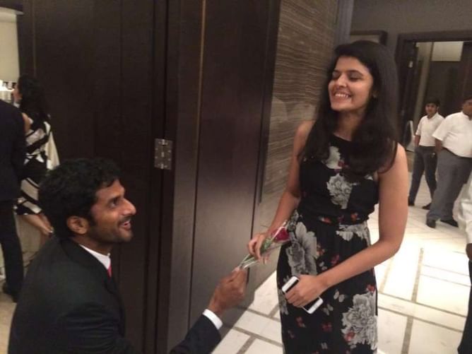 Indian tennis star Saketh Myneni proposes to girlfriend at Davis Cup dinner