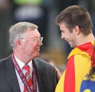 Gerard Pique and Sir Alex Ferguson