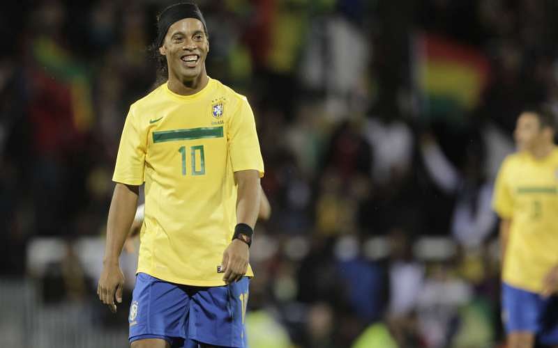 Ronaldinho never really matched his club form in international colours