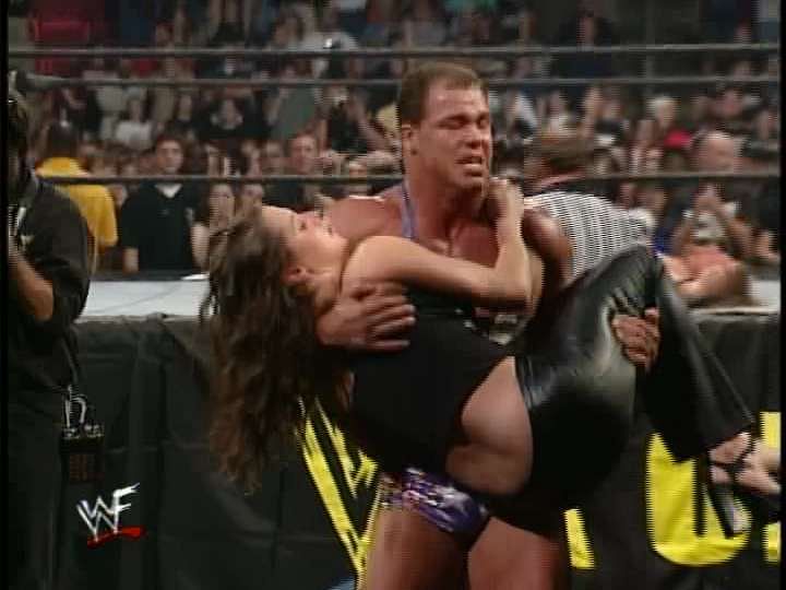 Kurt Angle and Stephanie McMahon