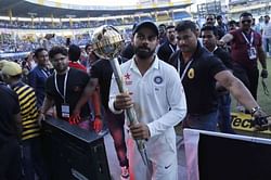 Virat Kohli presented with ICC Test Championship mace