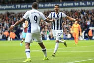 WEST BROMWICH, ENGLAND - SEPTEMBER 17: Nacer Chadli of West Bromwich Albion celebrates scoring his sides first goal with Jose Salomon Rondn of West Bromwich Albion during the Premier League match between West Bromwich Albion and West Ham United at The Hawthorns on September 17, 2016 in West Bromwich, England. (Photo by Stephen Pond/Getty Images)