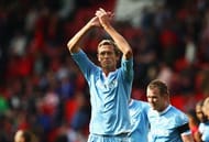 MANCHESTER, ENGLAND - OCTOBER 02: Peter Crouch of Stoke City shows apperciation to the fans after the final whistleduring the Premier League match between Manchester United and Stoke City at Old Trafford on October 2, 2016 in Manchester, England. (Photo by Clive Brunskill/Getty Images)