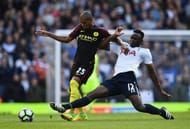 LONDON, ENGLAND - OCTOBER 02: Fernandinho of Manchester City (L) is fouled by Victor Wanyama of Tottenham Hotspur (R) during the Premier League match between Tottenham Hotspur and Manchester City at White Hart Lane on October 2, 2016 in London, England. (Photo by Dan Mullan/Getty Images)