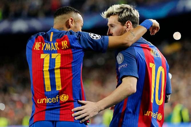 Neymar is at Barcelona because of Leo Messi, says father