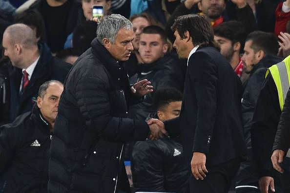 What Jose Mourinho said to Antonio Conte after Chelsea hammered Manchester United 4-0