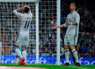 MADRID, SPAIN - OCTOBER 23: Gareth Bale (L) and Cristiano Ronaldo (R) of Real Madrid CF react during the La Liga match between Real Madrid CF and Athletic Club de Bilbao at Estadio Santiago Bernabeu on October 23, 2016 in Madrid, Spain. (Photo by Gonzalo Arroyo Moreno/Getty Images)