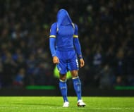 PORTSMOUTH, UNITED KINGDOM - NOVEMBER 27: Glen Johnson of Portsmouth looks dejected after the UEFA Cup Group E match between Portsmouth and AC Milan at Fratton Park on November 27, 2008 in Portsmouth, England. (Photo by Paul Gilham/Getty Images)