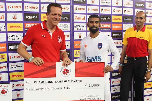 Lewis picked up the Emerging Player of The Match award against Chennaiyin