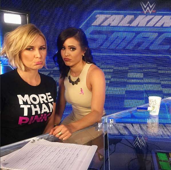 Talking Smack host Renee Young and Charly Carus