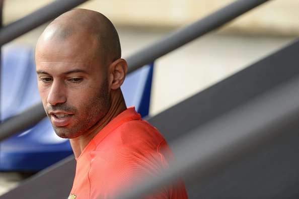 Javier Mascherano, Marc-Andre ter Stegen, Luis Suarez return to Barcelona training