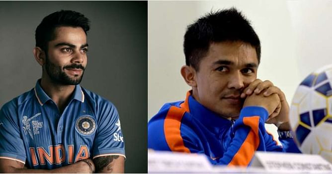 Virat Kohli and Sunil Chettri wish each other on Twitter