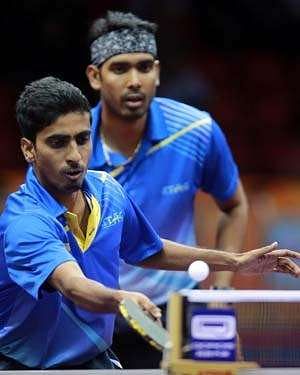 Indian doubles duo of Sathiyan Gnanasekaran and Achanta Sharath Kamal