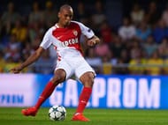VILLARREAL, SPAIN - AUGUST 17: Fabinho (R) of Monaco scores his team's first goal during the UEFA Champions League play-off first leg match between Villarreal CF and AS Monaco at El Madrigal on August 17, 2016 in Villarreal, Spain. (Photo by Manuel Queimadelos Alonso/Getty Images)