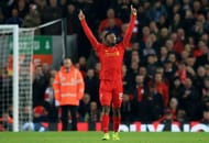 LIVERPOOL, ENGLAND - OCTOBER 25: Daniel Sturridge of Liverpool celebrates scoring his sides second goal during the EFL Cup fourth round match between Liverpool and Tottenham Hotspur at Anfield on October 25, 2016 in Liverpool, England. (Photo by Jan Kruger/Getty Images)