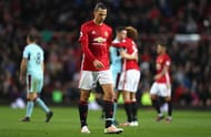 MANCHESTER, ENGLAND - OCTOBER 29: Zlatan Ibrahimovic of Manchester United is dejected after the final whistle during the Premier League match between Manchester United and Burnley at Old Trafford on October 29, 2016 in Manchester, England. (Photo by Mark Robinson/Getty Images)